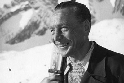 die Gründung  der Skischule: Fritz Kiedaisch